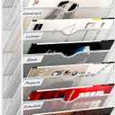 Hanging Wall File Organizer,10-Tier Desk File Mail Holder, Paper Bill Organization For Office Home School, White