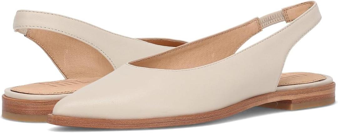 SM NEW YORK Women's ivory boats 6.5 Slingback Flat - Comfortable and Stylish Flats-Sandal with Adjustable Strap and Cushioned Insole