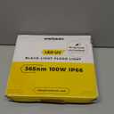 Everbeam 365nm 100W UV LED Black Light - High Performance LED Bulbs, IP66 Waterproof - Ultraviolet Flood Lighting for Aquarium, Indoor or Outdoor Parties, Stage - Party Supplies, Halloween Decorations