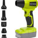 Handheld Leaf Blower for Ryobi 18V Battery, 130,000 RPM Brushless Cordless Blower with 5 Nozzles, Variable Speed, Lightweight Blower for Indoor and Car Interior Cleaning Tasks (No Battery)