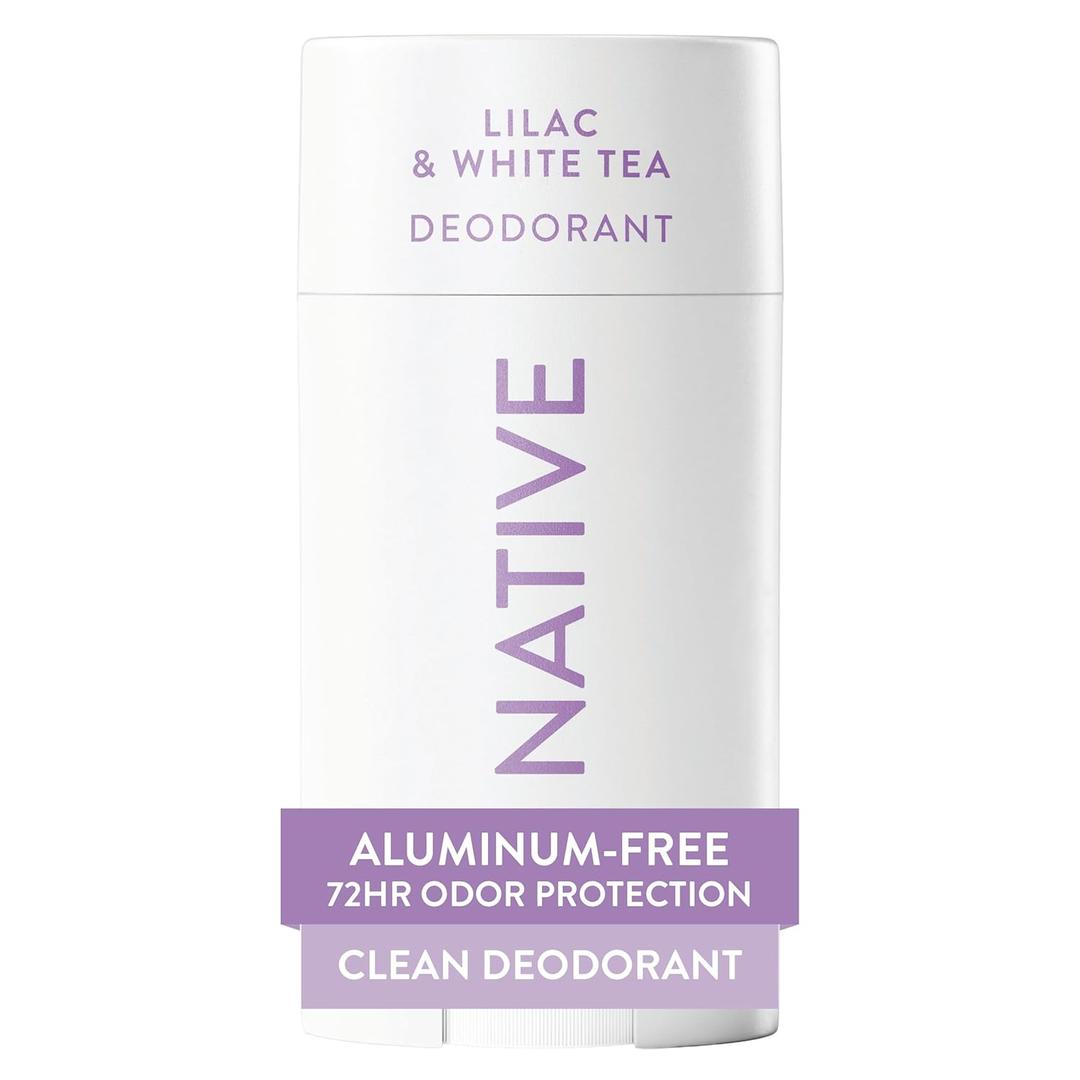 Native Deodorant Contains Naturally Derived Ingredients, 72 Hour Odor Control, Deodorant for Women and Men, Aluminum Free, Lilac & White Tea 2.65oz