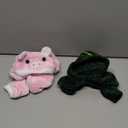 Queekay 2 Pieces Cute Dog Costume Halloween Cat Clothes Pink Pig PET Costume Design Dinosaur Clothing Puppy Outfits PET Hoodie Warm Dress up Clothes for Puppies and Kitten(Small)