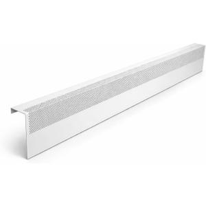 Baseboarders Basic Series 6 ft (72 in) Galvanized Steel Easy Slip-On Baseboard Heater Cover, Rust Resistant, White, for Hydronic Hot-Water Systems