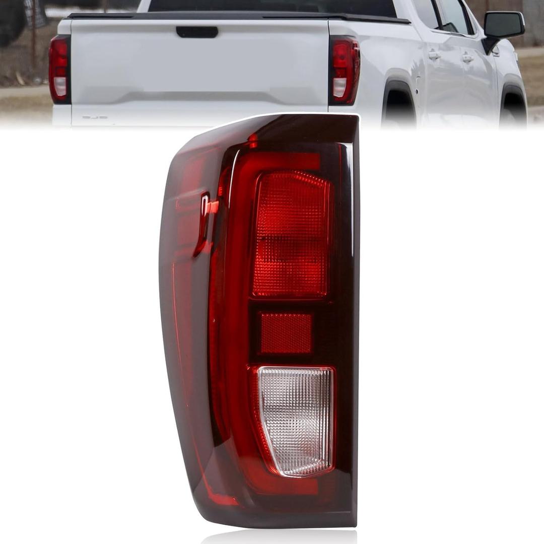 Lochnchn Tail Light Assembly Compatible With 2019-2025 GMC Sierra 1500 2500HD 3500HD Left Driver Side Taillight Rear Lamp Brake Light Replace# 84565919 GM2800309 Halogen Type