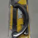 Patio Door Handle Set with Mortise Lock 45 for Replacement Mortise Style Reversible Design Non-keyed Sliding Patio Glass Door Handles, Fits 3-15/16 Screw Hole Spacing Black Finish