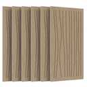 Tao.space Acoustic 6 Pack Soundproof wall Shape Cutting Panels, 47.2 x 23.6 x 0.4 Self-Adhesive Noise Reduction Wall Panels for Office, Home Theater, Recording Studio,Camel