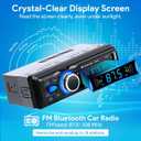 Car Radio Bluetooth, Wistrue Single DIN Car Stereo Audio with Bluetooth Hands-Free FM Radio with 2 USB/AUX/SD/MP3 Player(No CD DVD Player)