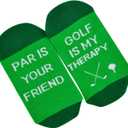 3 x Mens Stocking Stuffers Golf Gifts for Golfers Fathers Funny Golf Socks Birthday Gifts for Men Dad Him (Green)