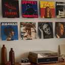 Black Vinyl Record Shelf Wall Mount 8 Pack,Acrylic Album Record Holder Display,Vinyl Record Shelf Stand and Wall Mount Display,Acrylic Record Frame Show Your Favorite LP (Black)