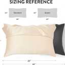 Plant-Derived Cooling Viscose Pillowcases Set of 2, Moisture Wicking, Smooth & Breathable Standard/Queen Pillow Covers for Hair & Skin Care, Soft Sleep Pillowcase Set (Beige, Standard)