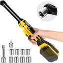 3/8" Cordless Extended Ratchet Wrench Compatible with Dewalt 20V Battery,Brushless Electric Ratchet Wrench Set with Variable Speed,8Pcs Sockets1/4" Adapter & 6" Extension Bar (Tool Only)