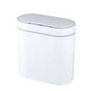 ELPHECO 2.5 Gallon Bathroom Trash Can with Lid, Slim Motion Sensor Garbage Can, Automatic Waste Bin, Small Narrow Trash Can for Bathroom, Bedroom, Office, Kitchen  White