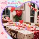 Yinkin 100 Pcs 2 oz Valentine's Day Cups Bulk Mini Conversation Heart Cups Small Plastic Candy Heart Shot Glasses with Stickers Valentine's Day Drinkware for Wedding Birthday Party Supplies