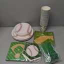 Baseball Birthday Party Pack, Dinnerware Set and Banner (Serves 24, 170 Pieces)