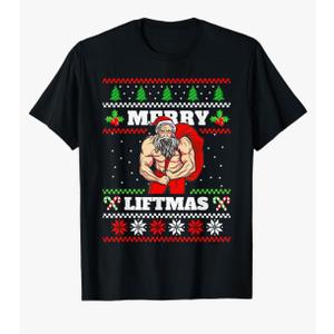 Sexy Muscles Santa Claus T-Shirt, XL