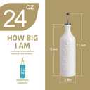Sweejar Large Olive Oil Dispenser Bottle with Spout, 24 Oz Ceramic Oil Dispenser for Kitchen, Relief Opaque Cruet, Container for Cooking, EVOO, Vinegar, Pack of 1 (GradientOrange)