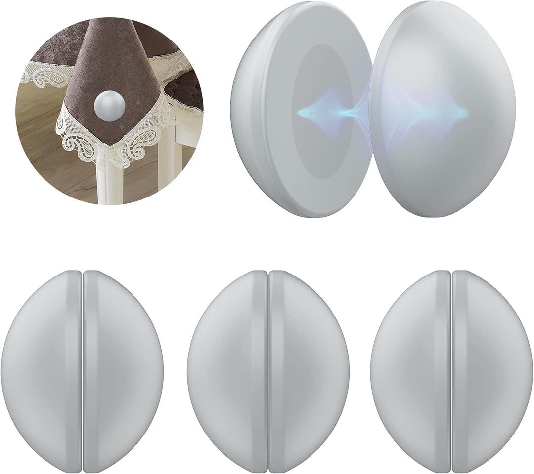 Shower Curtain Weights, Magnetic Silicone Wrapped Heavy Duty Premium Shower Curtain Liner Clips Added Weight - 4 Pack(Gray) (Grey)