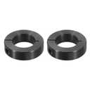 uxcell 2pcs Single Split Shaft Collar 1-1/16" Bore One-Piece Clamping Collar, 1-7/8" OD, 1/2" Thickness, Black Oxide Steel Set Screw Lock Collar Clamp