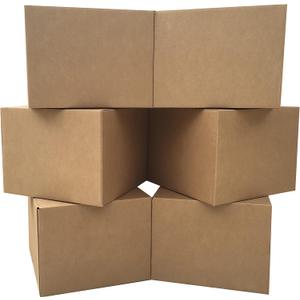 Large Moving Boxes 20'' x 20'' x 15'' (Pack of 6), Corrugated Cardboard Boxes for Packing, Shipping & Moving