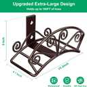 TomCare Garden Hose Holder Extra Large Water Hose Holders Holds 160 FT Hoses Heavy Duty Metal Hose Hanger Wall Mount Decorative Garden Hoses Storage Organizer Reels for Outside Yard, Bronze