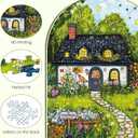300 Piece Puzzles for Adults, Sunny Village 300 Piece Puzzle, Charming Countryside Flower Jigsaw Puzzles, Relaxing Gifts for Adults, Seniors and Kids, Finished Size 20.5” x 15”