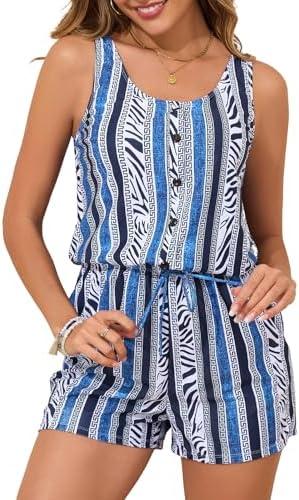 Summer Mae Swim Romper with Pockets One Piece Swimsuit Women with Short Boyleg Bathing Suit Swimwear, Size: 12