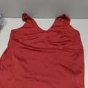Cicy Bell Womens V Neck Satin Tank Tops Dressy Casual Silk Camisole Blouses Summer Corporate Outfits (Red, S)