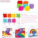 DBlosp Plush Craft Rainbow Pillow, Fabric by Number Art & Crafts, No Sewing, Making Your Own DIY Rainbow Pillow, Kids Project, Learning Fun, Ages 5+