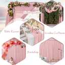 PARTISKY 10x7ft Dusty Rose Chiffon Backdrop Curtains, Wrinkle-Free Sheer Fabric Photo Drapes for Wedding Ceremony Arch Birthday Baby Shower Photography Stage Decor 5X 7ft, 2 Panel