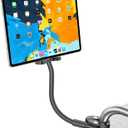Tablet Holder for Wheelchair Arm [Pro Version] Long Arm Gooseneck Electric Wheelchair Tablet Mount Clamp for iPad Pro12.9 11 Air Mini, Galaxy Tab, iPhone, 4-13" Device