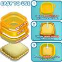 Sandwich Cutter and Sealer - Crustless Sandwich Maker - Cut and Seal - Lunch Box and Bento Box - Boys, Girls, Kids Lunch - Sandwich Cutters for Kids - Triangle, Circle, Square