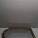 Vercraft 30"x20" Arched Wall Mirror with Wooden Beaded Frame, Rustic Brown