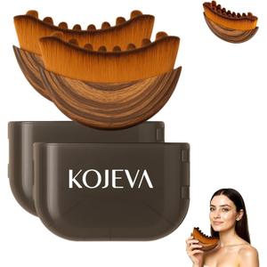 Lymphatic Contour Face Brush - Lymphatic Facial Drainage Brush - Dry Soft Organic Reduce Puffiness Improve Skin & Radiance Relieve Fatigue - Ergonomic Design for Daily Skin (2PCS)