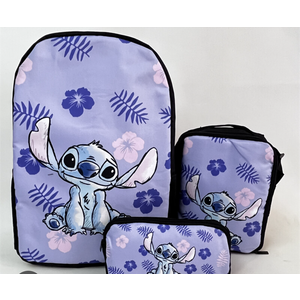Blossom Koala Backpack for Girls Kids Backpack with Lunch Box and Aesthetic Pencil Case 3PCS Cute Bookbag Set 17 inch Kawaii School Bag with Side Pocket Casual Daypack Backpacks