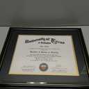 GraduationMall 11x14 Diploma Frame with Black over Gold Mat or Display 15x18 Certificate without Mat,Solid Wood & UV Protection Acrylic,Glossy Black Finish with Gold Trim