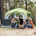 UNP Tents 6 Person Waterproof Windproof Easy Setup, Double Layer Family Camping Tent with 1 Mesh Door & 5 Large Mesh Windows -10'X9'X78in(H)