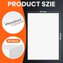 16 Pack White Foam Board for Art Craft, 24 x 36 x 3/16" Thick