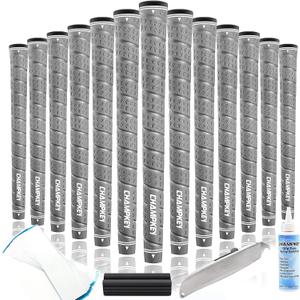CHAMPKEY WRAP-Y Rubber Golf Grips 13 Pack Come with All Repair Kits - High Feedback and Traction Golf Club Grips