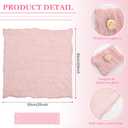 Rustic 1 Pcs Pink Cheesecloth Long Table Runner 35"x120" Gauze Pink Cheese Cloth 6 Pcs Boho Table Dinner Napkins 19. 7" x 19. 7" for Bridal Wedding Baby Shower Home Decoration