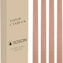 Simply Soson Taupe Taper Candles 10 inch Dripless, Set of 4, Dripless Taper Candle Sticks, Tall Candlesticks Long Burning Perfect for Dinner, Wedding, Party or Christmas Tapered Candles Decor