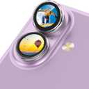 RAPTIC Anti-Glare Camera Lens Protector for Phone 17, [Case Friendly], Scratch Resistant, Anti-Reflective Glass, 5X Stronger, Smudge-Free, Easy Installation [2 Pack], Standalone