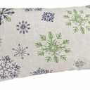 Navy Blue Green Snowflake Christmas Pillow Covers King Size, Soft Bed Throw Pillowcases Breathable Cooling Long Lumbar Body Pillow Sham Cover for Bed Sofa 20 x 40 mas Snowflake Rustic, Size: King 20''x40''