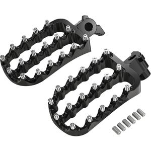 NICECNC Black Wide Foot Pegs Footrest Compatible with Yamaha Tenere700/XTZ 700 2019-2024,Tenere 700 Rally Edition 2020-2024,Lengthened Enlarged Footpeg 6061 Aluminum CNC Machined