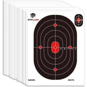 Atflbox 7 x 9 Inch BB Gun Target Papers for Pellet Trap Shooting Target Holder, Pack of 100