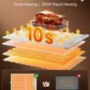 Food Warming Mat, Electric Food Warming Tray with 4 Adjustable Temperature, 3 Timer, Full Surface Heating Child Lock, Food Grade Silicone Food Warmer for Parties Buffet Countertop Home Travel (Beige)