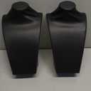 CALLARON 2pcs Necklace Display Stand Holder Elegant Mannequin Jewelry Organizer for Earrings and Pendants High Black for Home Retail Use