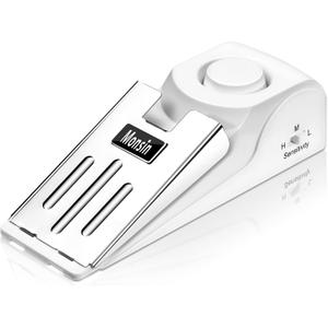 Door Stop Alarm, Door Stopper with 120DB Security Alarm, Floor Wedge Doorstop for Travel Apartment Home House (Pack of 1) (White)