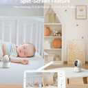 ARENTI Baby Monitor 2 Cameras, Smart Baby Camera with 5-Inch Wireless Display, Super Night Vision, Temperature Sensor, Sound Detection, Auto Motion Tracking, 2-Way Audio, VOX Mode(B2 Set)