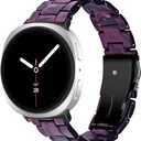 Resin Watch Band Compatible with Samsung Galaxy Watch 8 40mm 44mm Bands, Colorful Adjustable Strap Replacement Wristband for Galaxy Watch 8 Classic 46mm