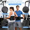 Back Brace for Men Lower Back Pain - Sciatica, Scoliosis, Herniated Disc Relief - Workout Back Brace for Women - 4X Powerful Lumbar Support With Dual Adjustable Support Straps Black-L (Black, L)